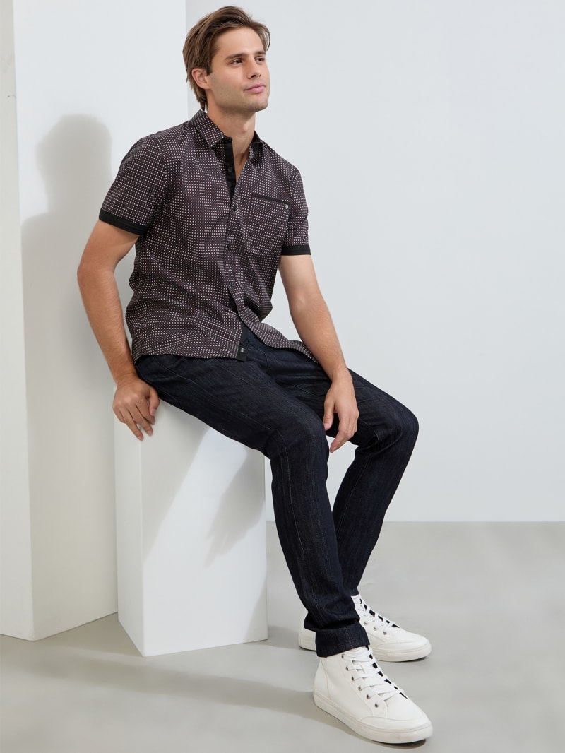 Alonzo Printed Poplin Shirt | GUESS Factory