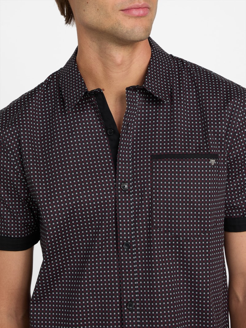 Alonzo Printed Poplin Shirt | GUESS Factory Ca