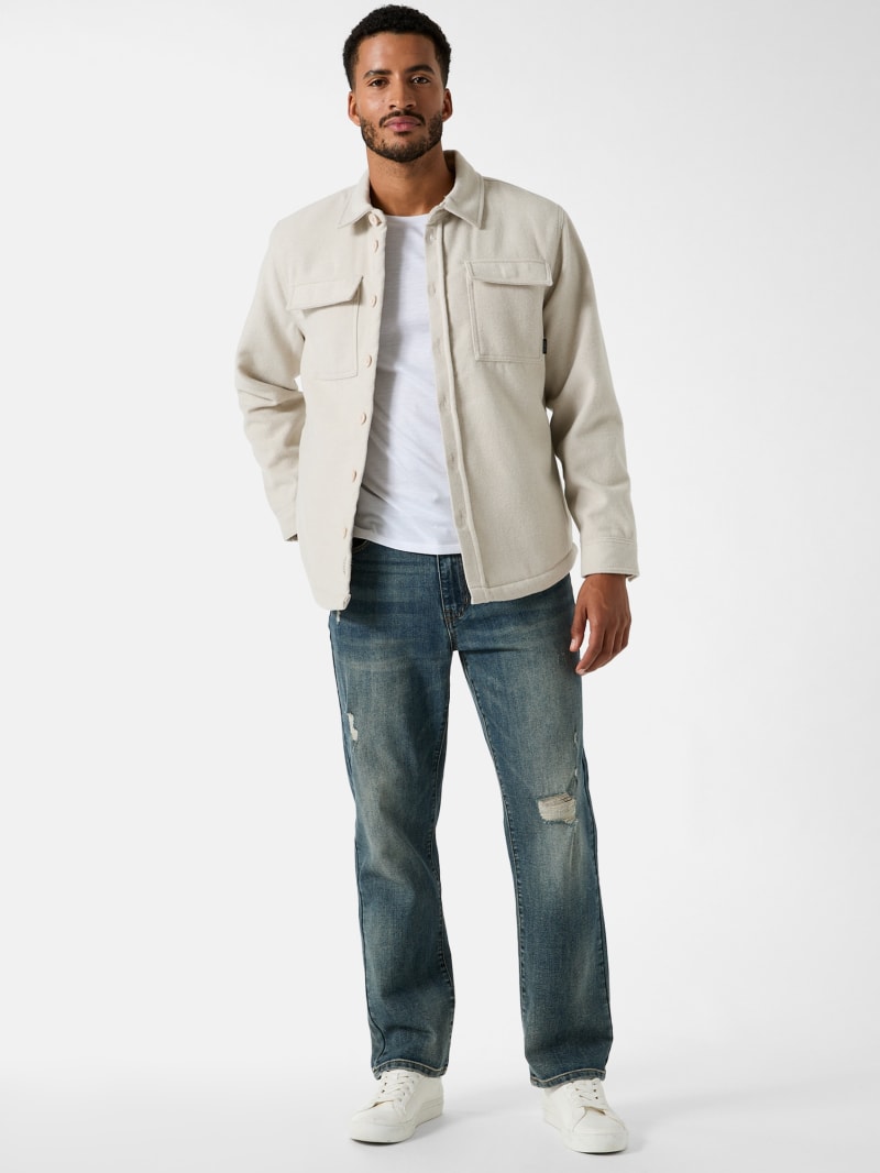 Dexi Wool-Blend Flannel Shirt | GUESS Factory