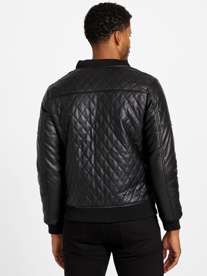 Pan Hooded Faux-Leather Jacket | GUESS Factory