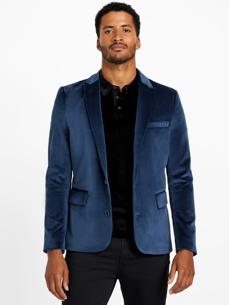 Charlie Velvet Blazer | GUESS Factory