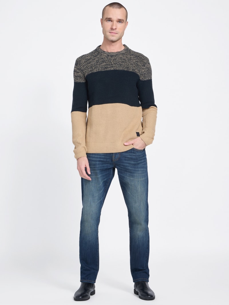 Johnny Wool-Blend Color-Block Sweater | GUESS Factory