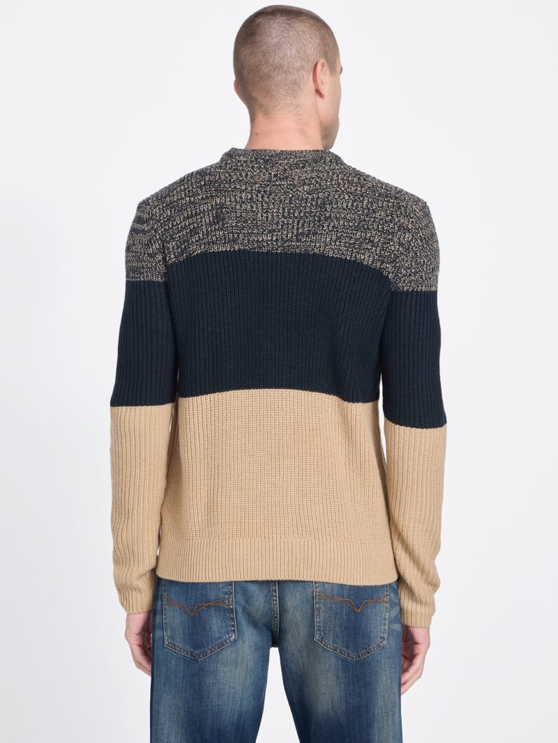 Johnny Wool-Blend Color-Block Sweater | GUESS Factory