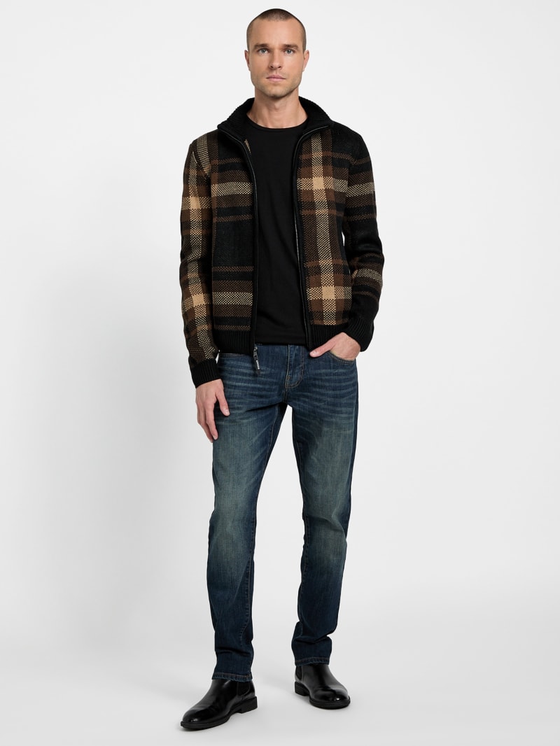 Andres Wool-Blend Full-Zip Sweater | GUESS Factory