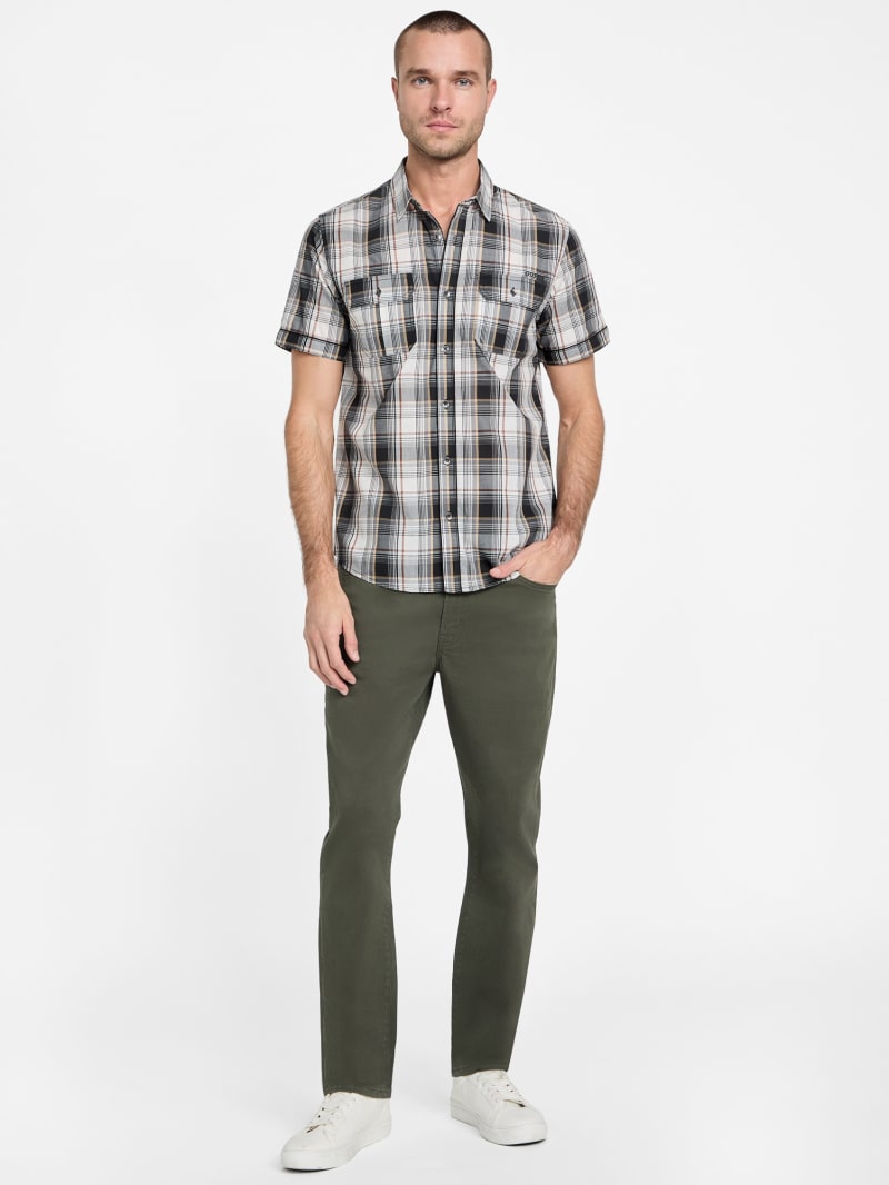 Malcome Plaid Pocket Shirt | GUESS Factory