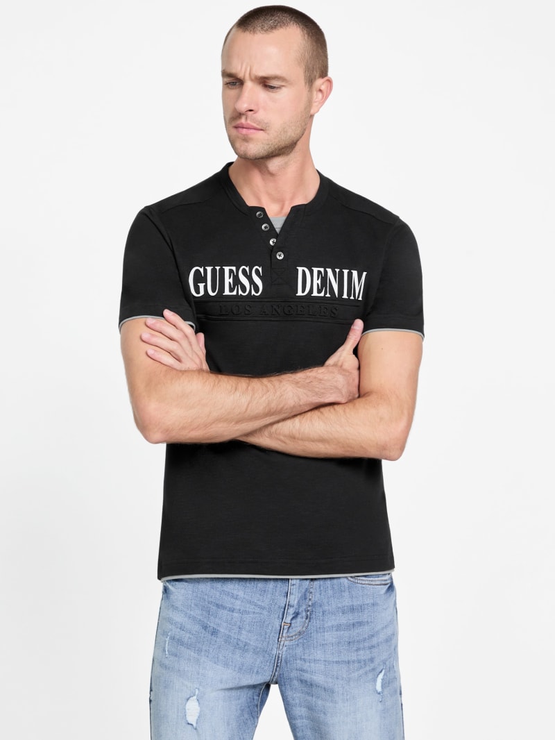 TBPR HENLEY NECK T-SHIRT 新品 Men's V-Neck Button T-Shirt Henley Solid Color Notch Neck