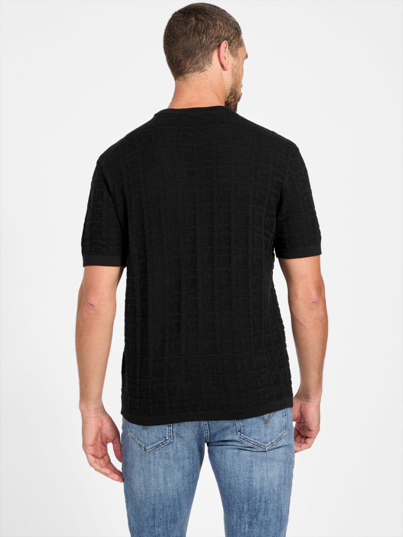 Eco Aurelio Logo Sweater Crew Tee | GUESS Factory