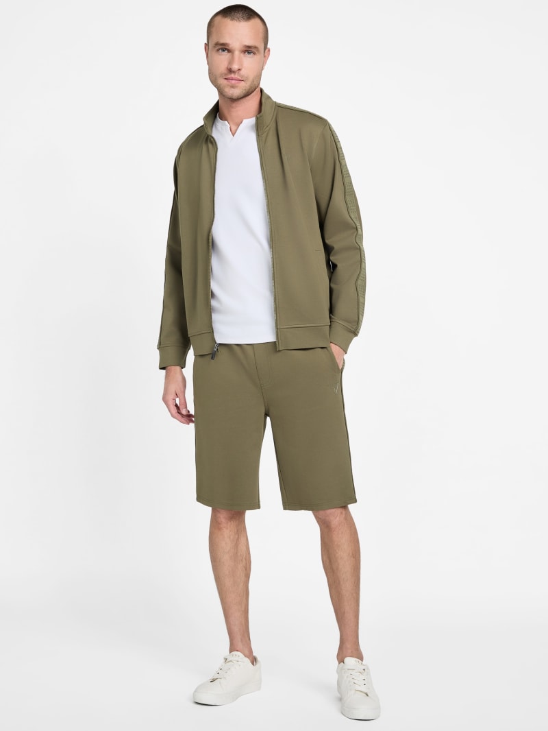 Ismael Logo-Tape Color-Block Shorts | GUESS Factory