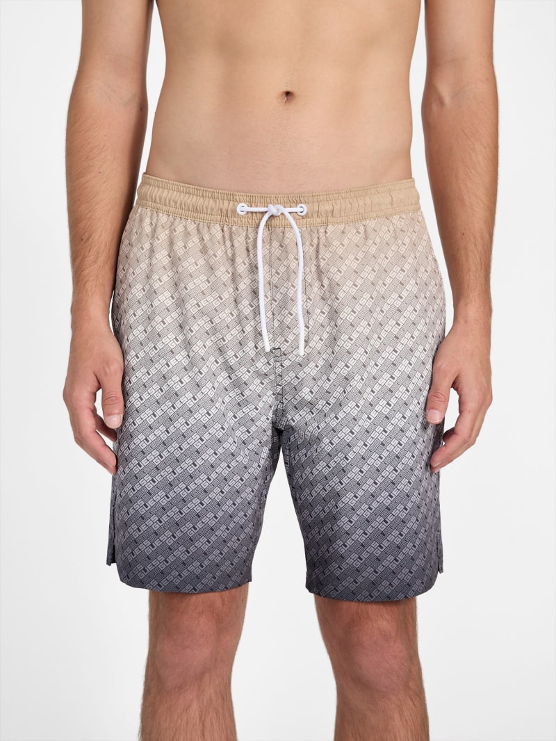 メンズウェア MARK & LONA Union Frequency Bermuda Cirillo Ombre Logo Volley Swim Shorts | GUESS Factory