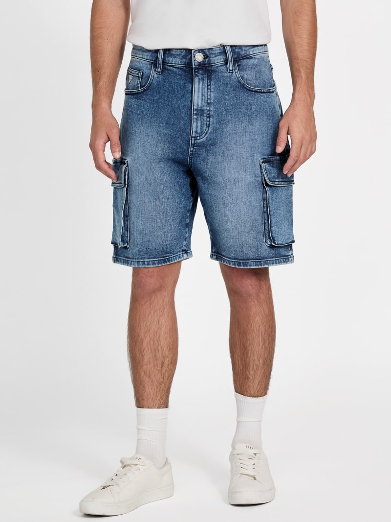 【mnem】Cargo Micro Shorts Denim Madden NYC Juniors Oversized Cargo Shorts - 3 Inseam Style