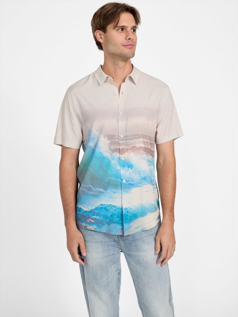 Ricky Wave Short-Sleeve Shirt | GUESS Factory
