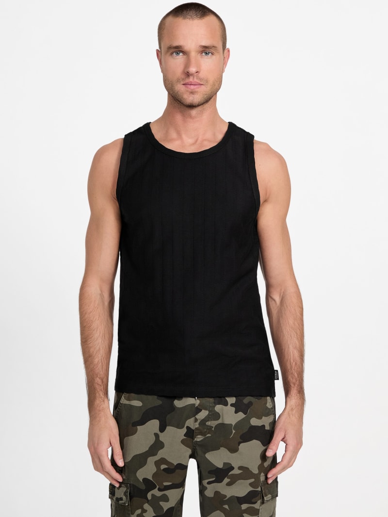 タンクトップ Olympus Black Hades Oversized Boxy Cut Off Sleeveless TShirt FIRST_SHOT_01424a09-16f8-430f-