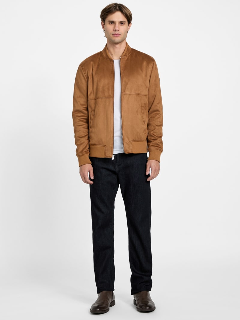 Clint Faux-Suede Flight Jacket | GUESS Factory Ca