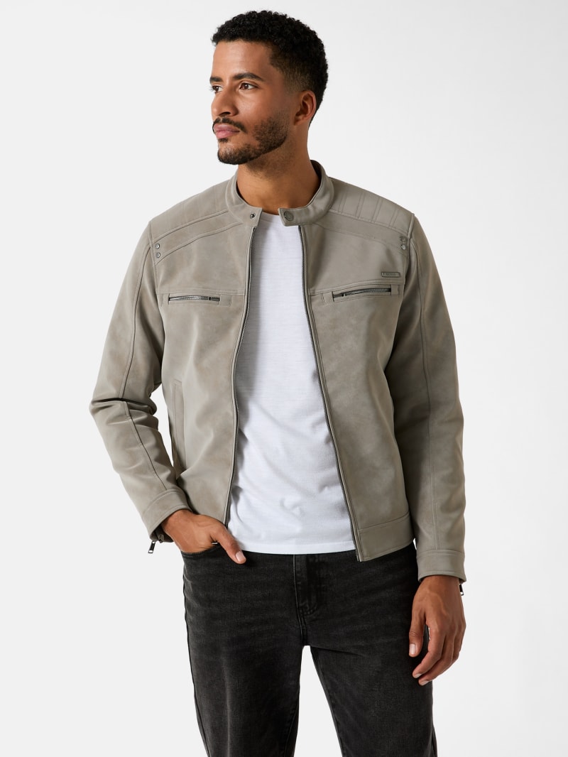 Mckenzie Faux-Suede Moto Jacket | GUESS Factory