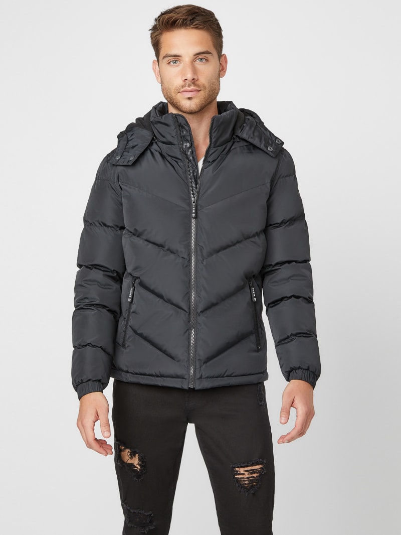 Chase Logo Puffer Jacket | GUESS Factory
