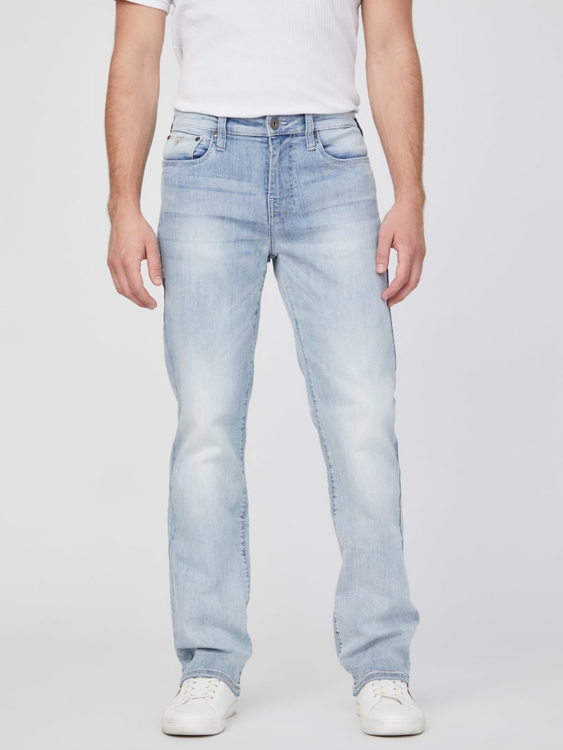 Clothing GUESS Factory Men's Rowland Relaxed Straight Jeans Boys' Jeans