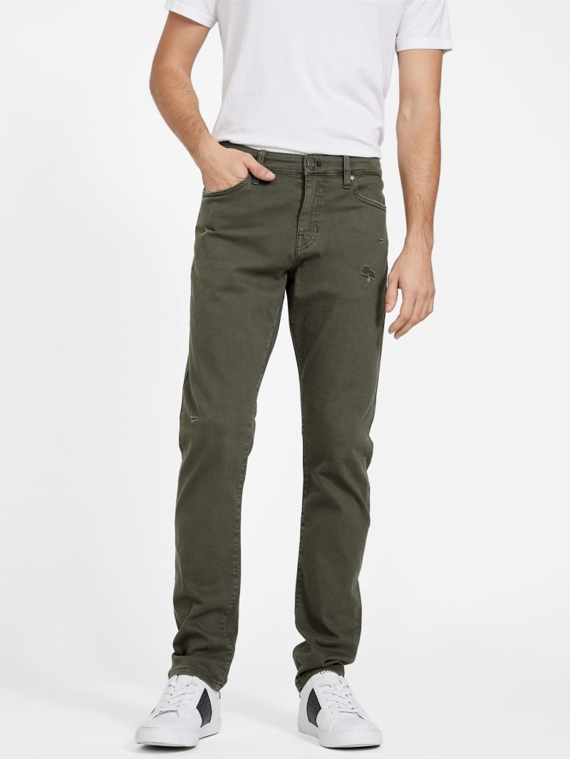 Men's Essential Skinny Fit Colored Jeans (Kelly Green) – G-Style USA