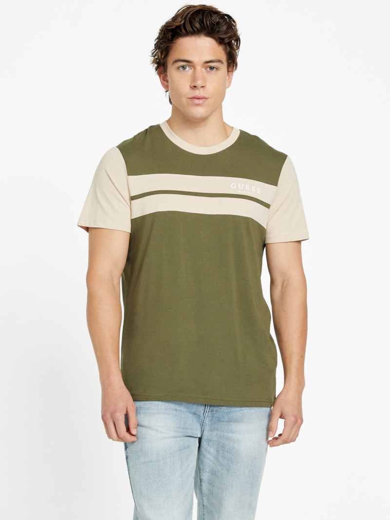 Thom Color-Block Logo Tee