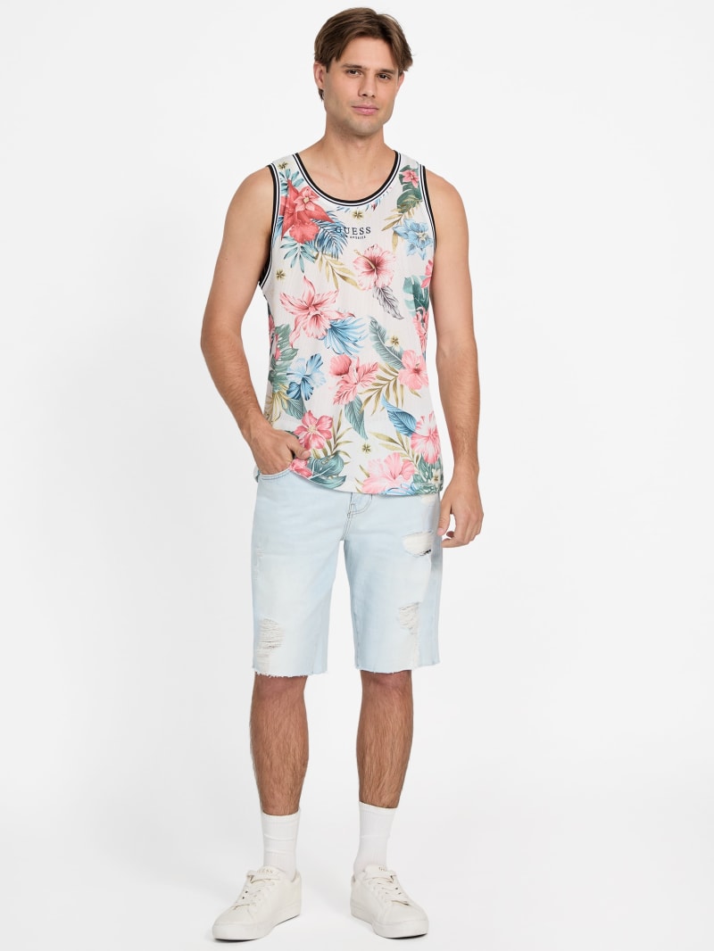 トップス BICOLOR TANK TOP UNOF Floral tank top - pull&bear