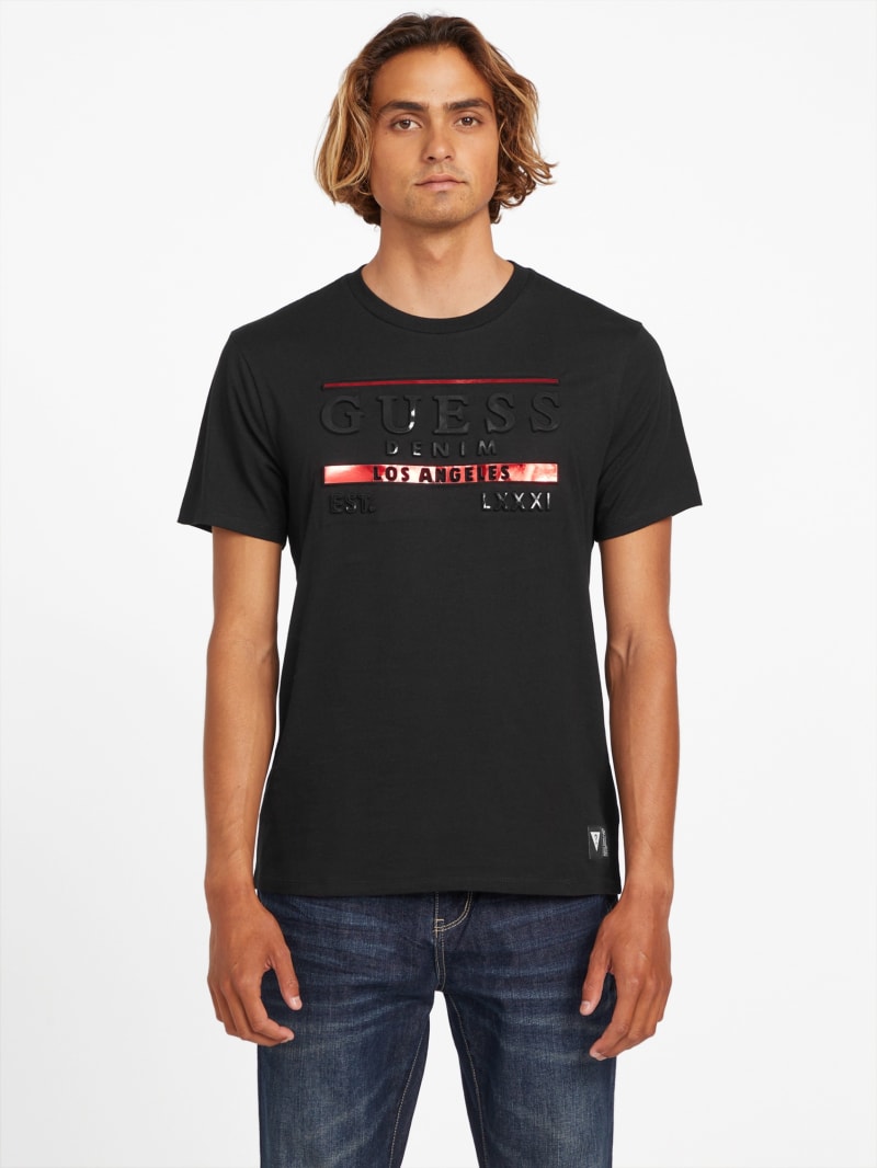 Eco Lalow Embossed Logo Tee | GUESS Factory