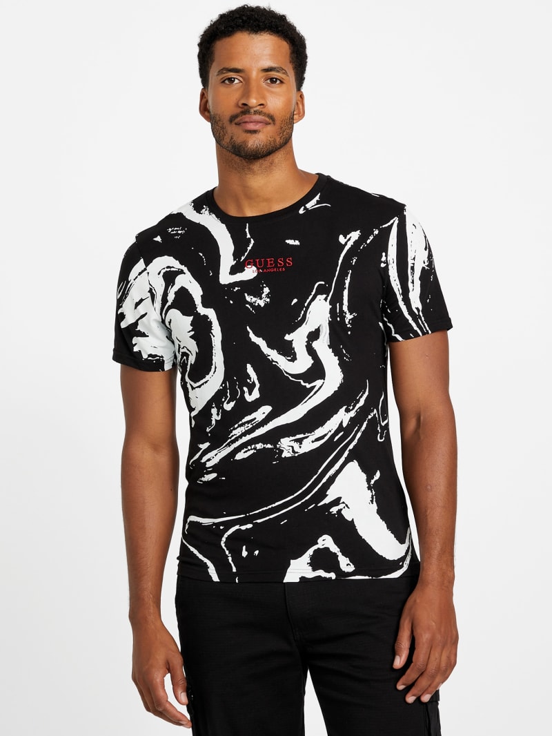 Qinx Printed Crewneck Tee | GUESS Factory