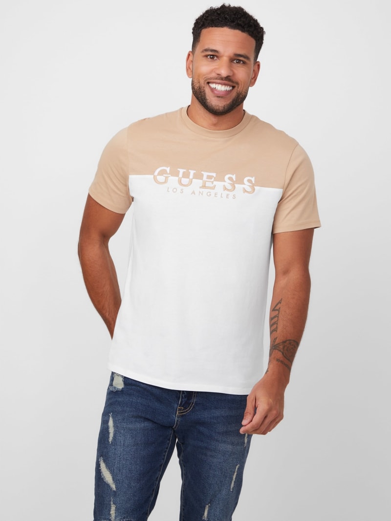 Davion Logo Crewneck Tee | GUESS Factory