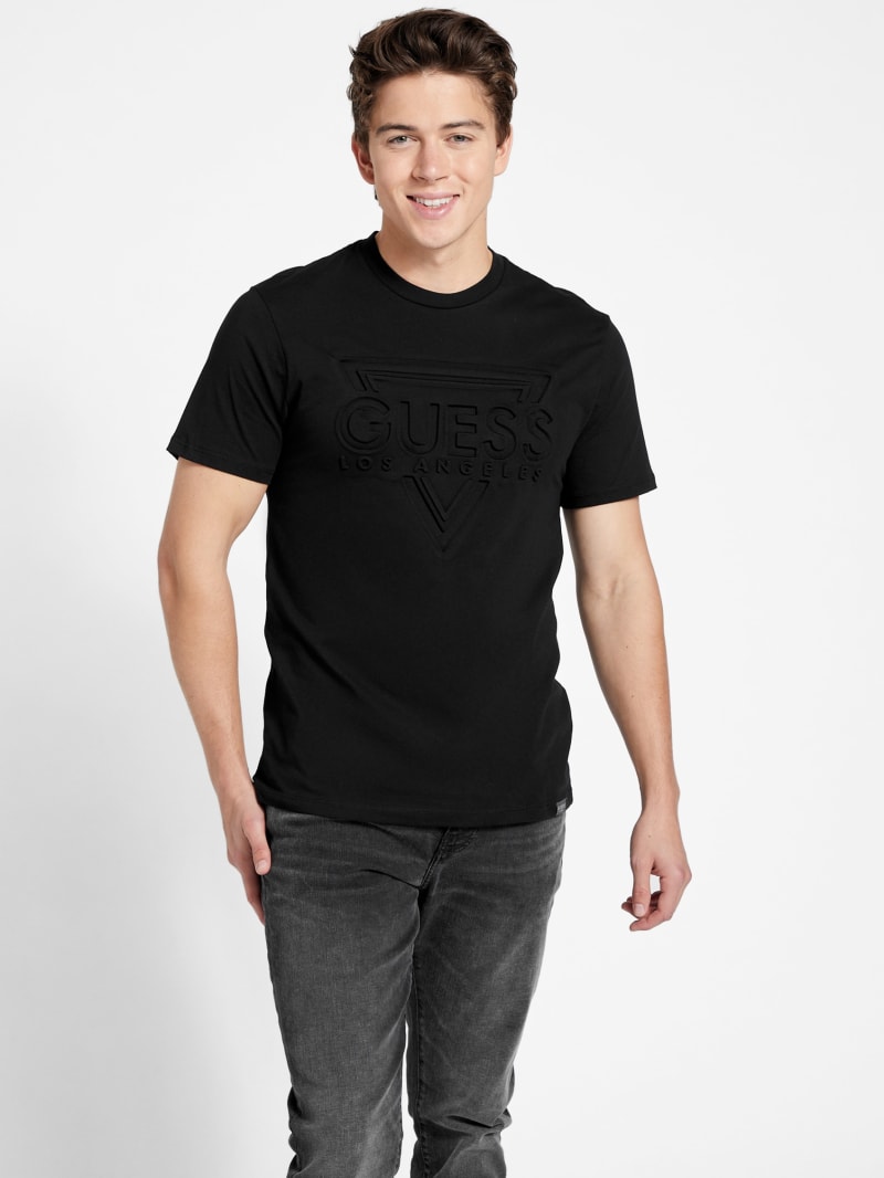 Guess black tee store