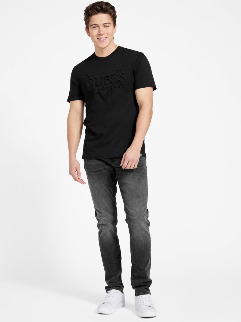 Flynt Embossed Logo Tee | GUESS Factory