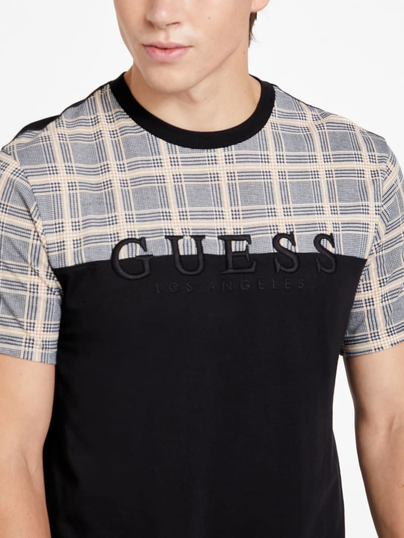 Eco Davion Plaid Logo Tee