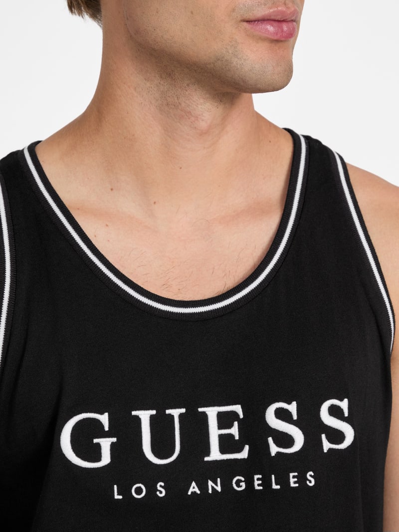 トップス BACK EMBLEM LOOSE FIT TANKTOP - BLACK Women's Tank top with cut-out Oval D logo | Black | Diesel