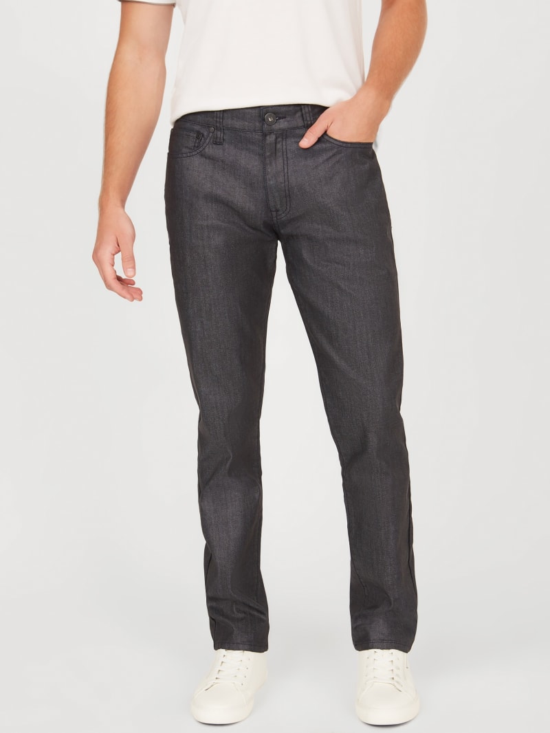 coated slim jeans