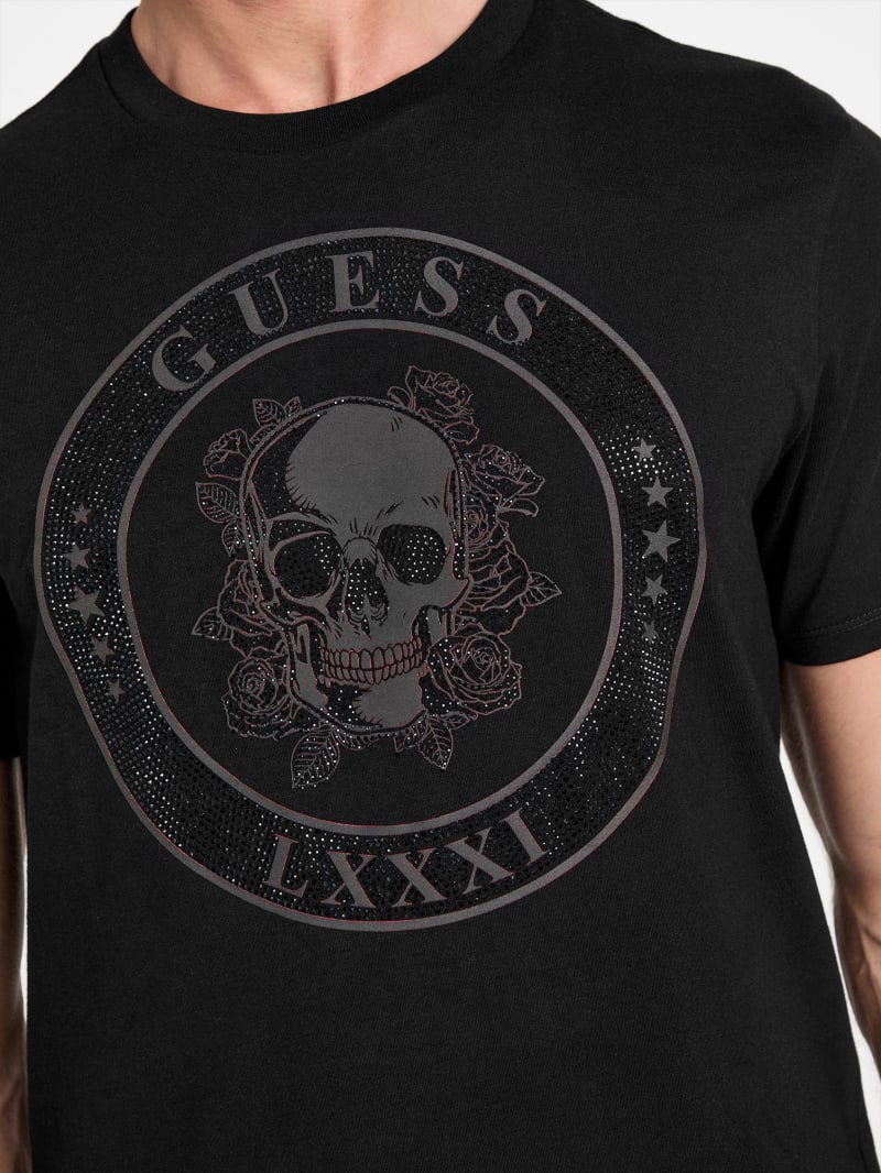 【GRANCY】Skull Rhinestone Design T-shirt GRANCY】Skull Rhinestone Design T-shirt / スカルライン