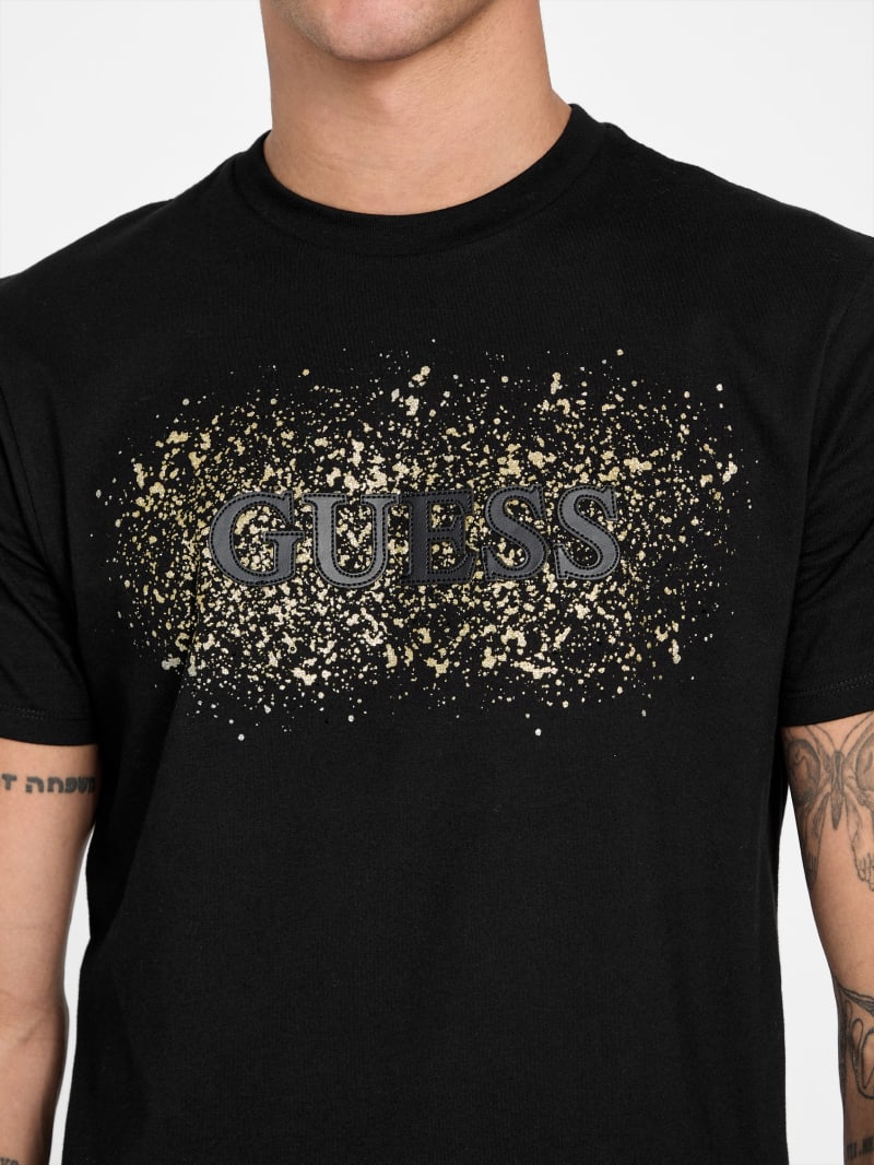 Frank Faux-Leather Logo Tee | GUESS Factory Ca