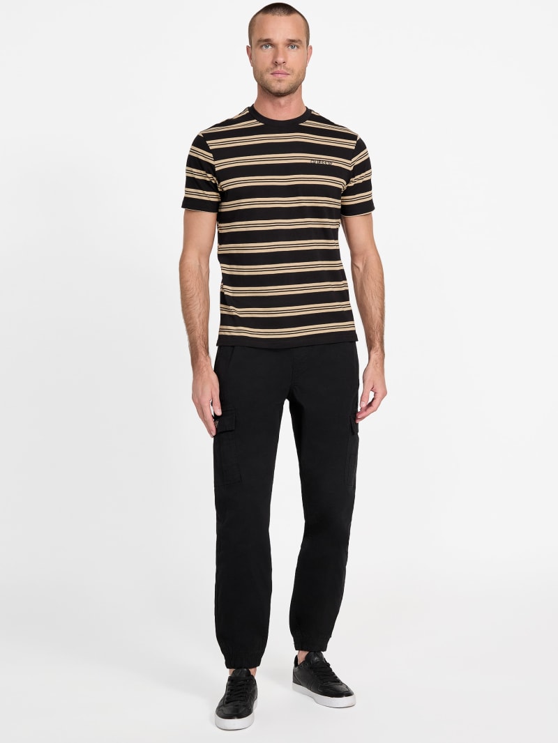 【as\"on】25ss SOL STRIPE TEE STRIPED JACQUARD T-SHIRT - Dark brown | ZARA United States