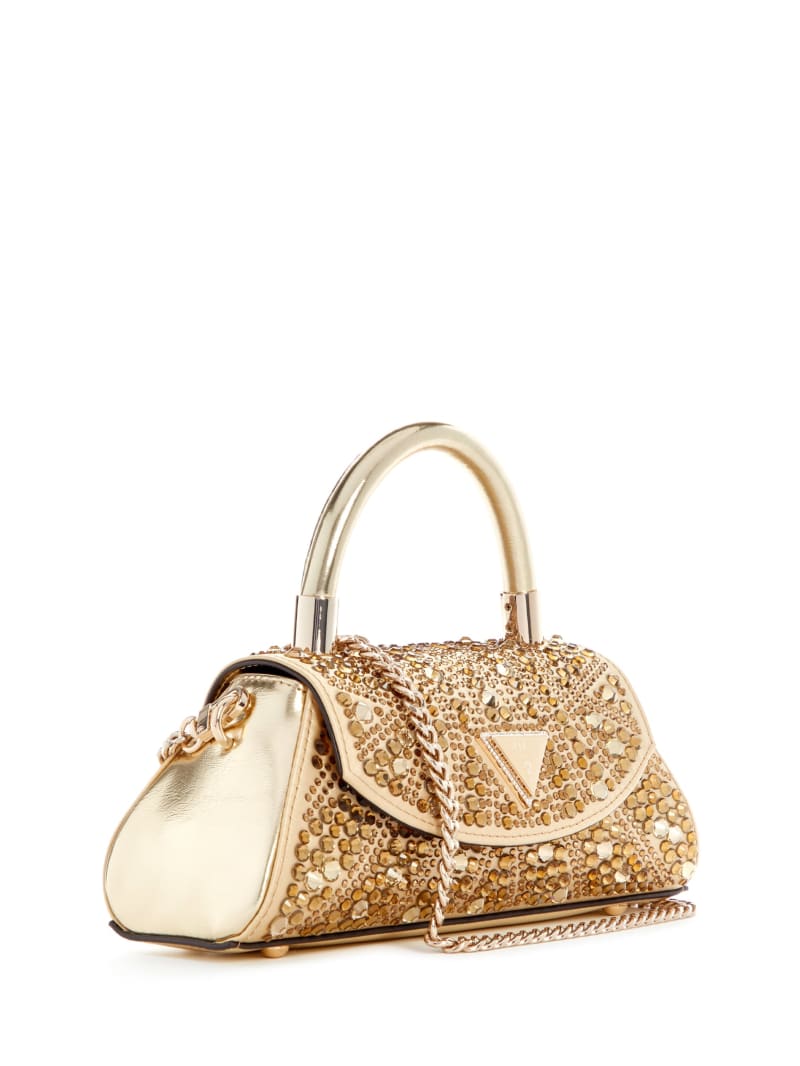 Sac à Main Guess Beverlywood Couleur Miel - Satchel En Simili Cuir, Neuf Avec étiquettes