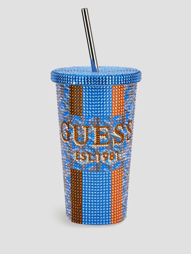 Guess G Cube Logo Travel Tumbler Cup - Blue - One Size