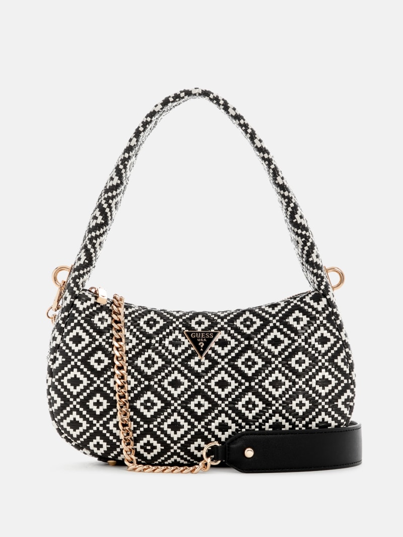 ★TOUT Y EST★ RIANEE Raffia Pattern Mini Hobo Bag HO1A3A55 Rianee Hobo Bag | GUESS