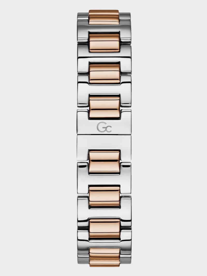 Guess Gc Silver and Rose Gold-Tone Multi-Time Zone Watch. 1