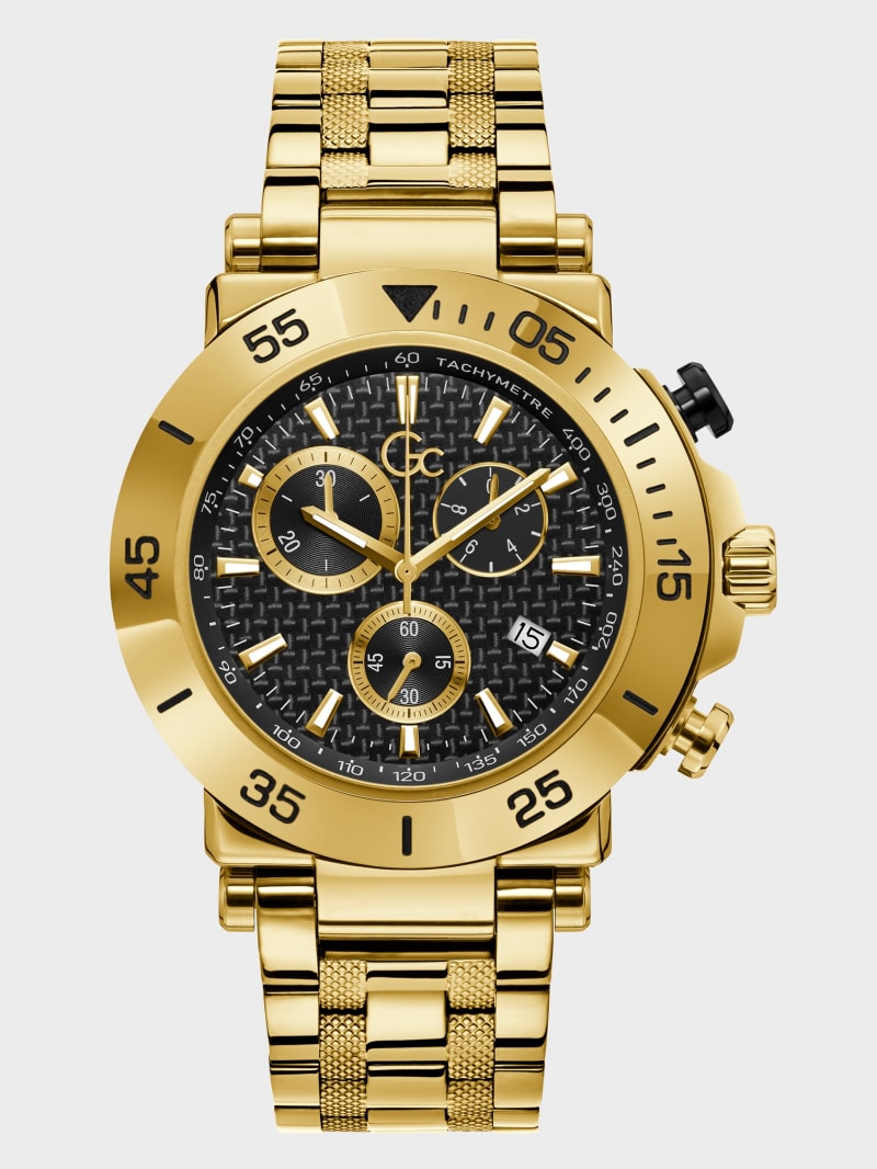 Guess gold chronograph watch Clearance