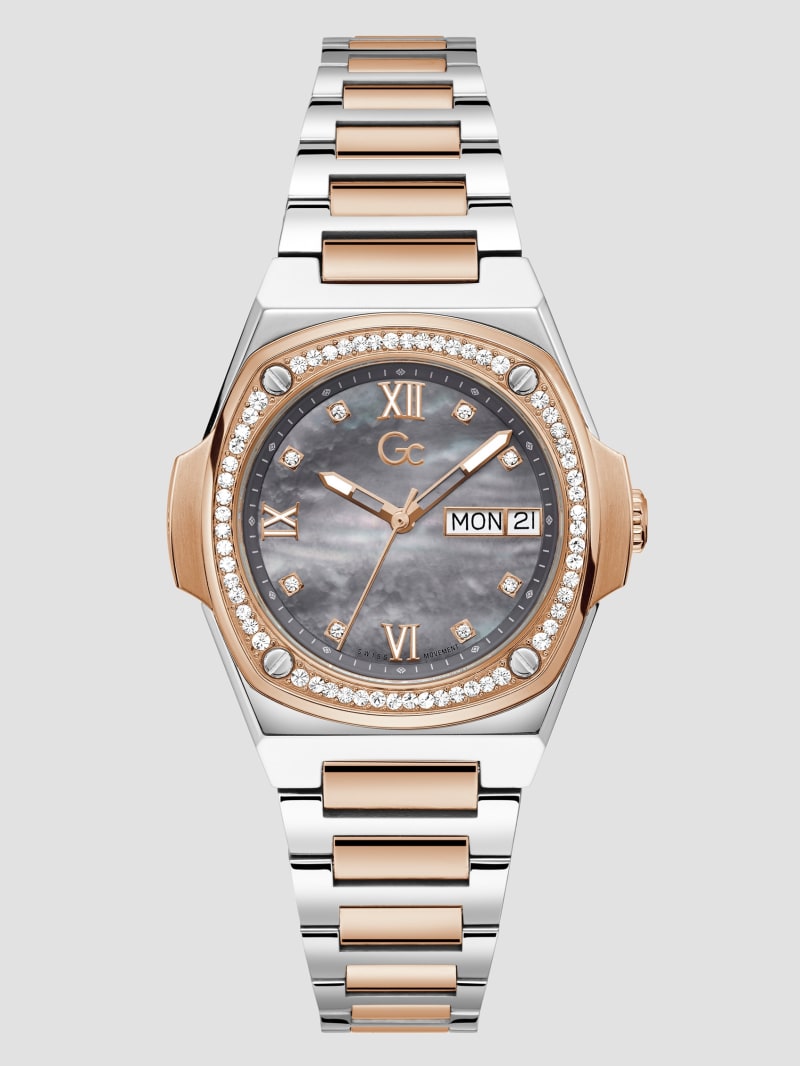 Two-Tone and Mother-of-Pearl Analog Watch