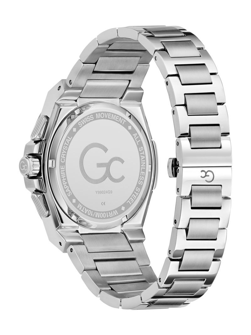 GUESS® Gc Silver-Tone Chronograph Watch