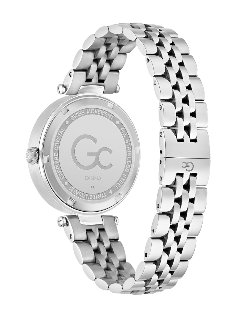 Gc Silver-Tone and Multifunctional Watch