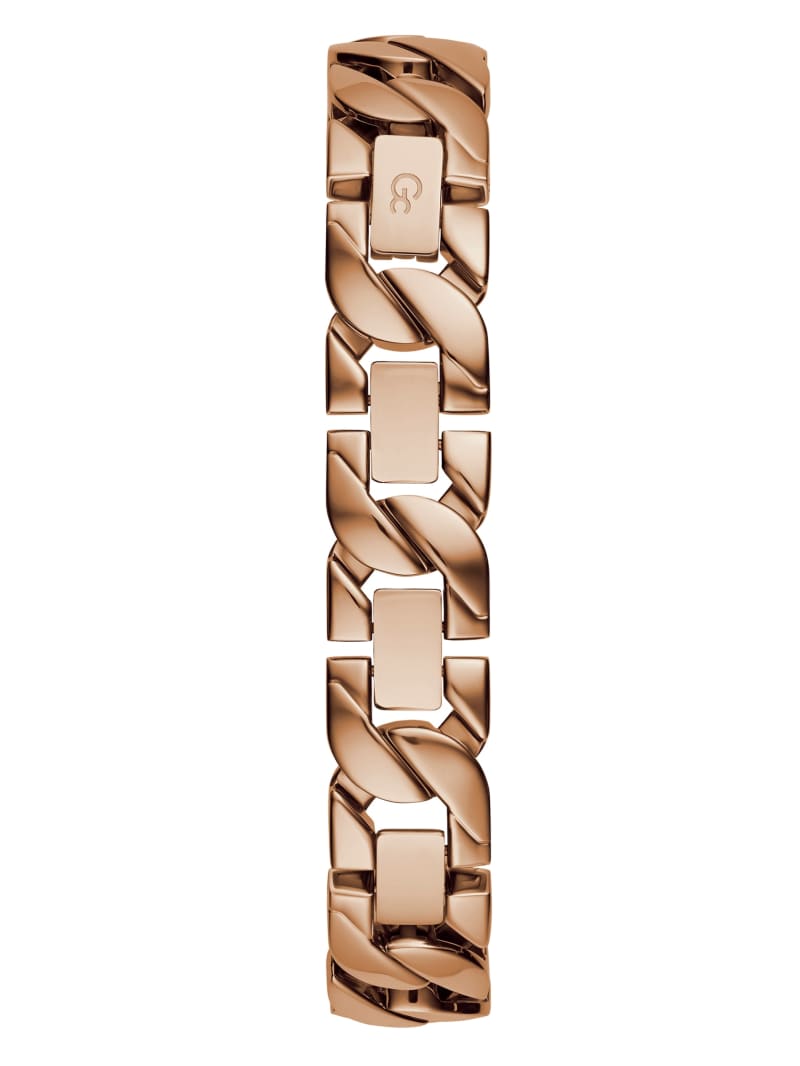 Gc Rose Gold-Tone and Crystal Chain-Link Analog Watch