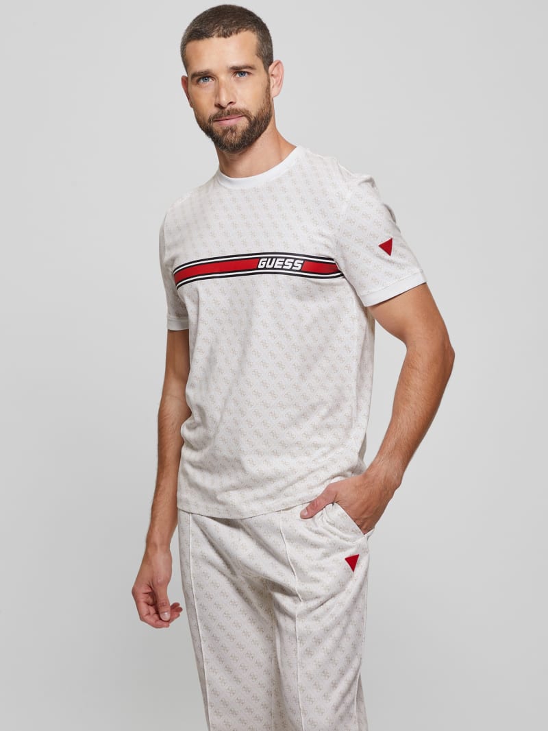 White guess logo outlet t shirt