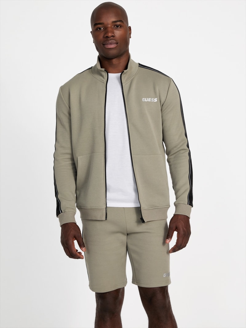 Guess Jeans ZIP HOOD - Felpa con zip - jet black/nero