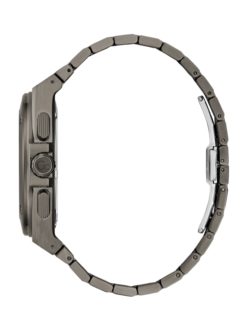 Gc Dark Silver-Tone and Blue Multifunction Watch | GUESS