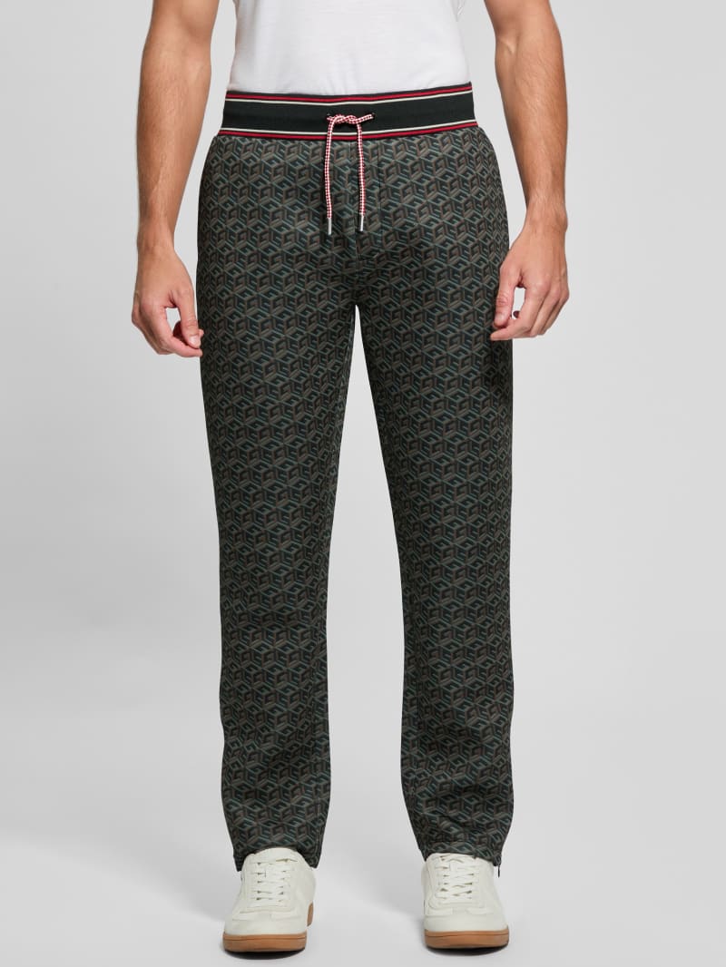 Louis Vuitton Monogram Drawstring Knit Pants Silver