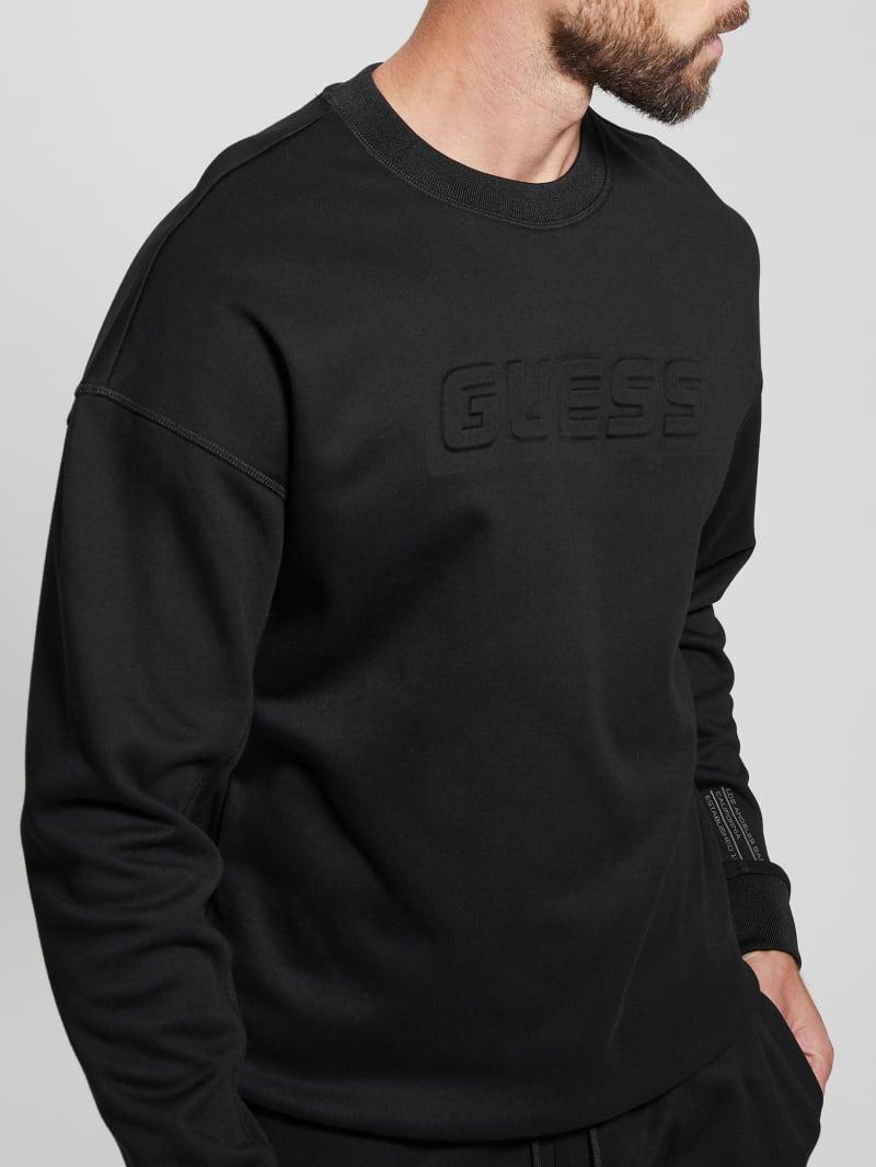 GUESS Eco Fleece Crewneck Sweatshirt Black M