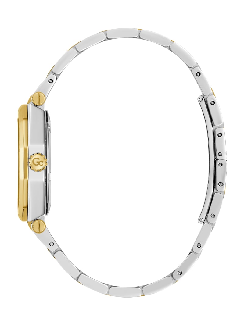 Gc Two-Tone and Green Analog Watch