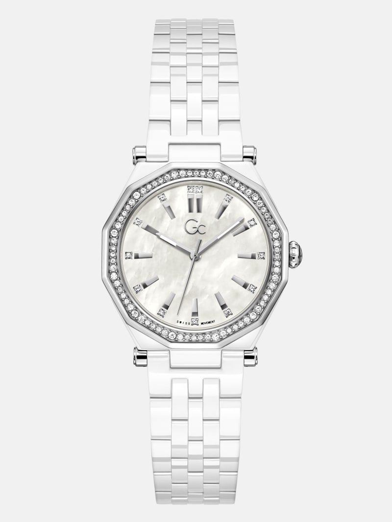 グレングラッサ　シークレット　3枚　「GG」 001 Gc Flair Coussin Chrono Leather - Z46004G7MF | GUESS Watches US